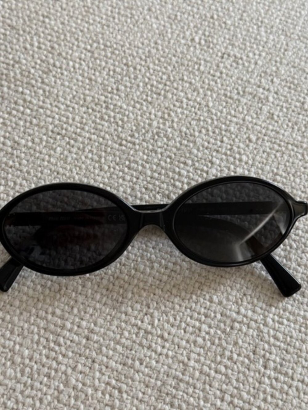 Miu Miu Black Sunglasses with Pink Velvet Case - Picture 5 of 10